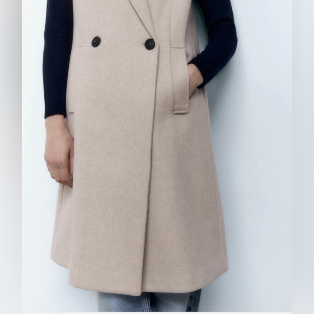 ZARA LONG WAISTCOAT - Picture 11 of 16